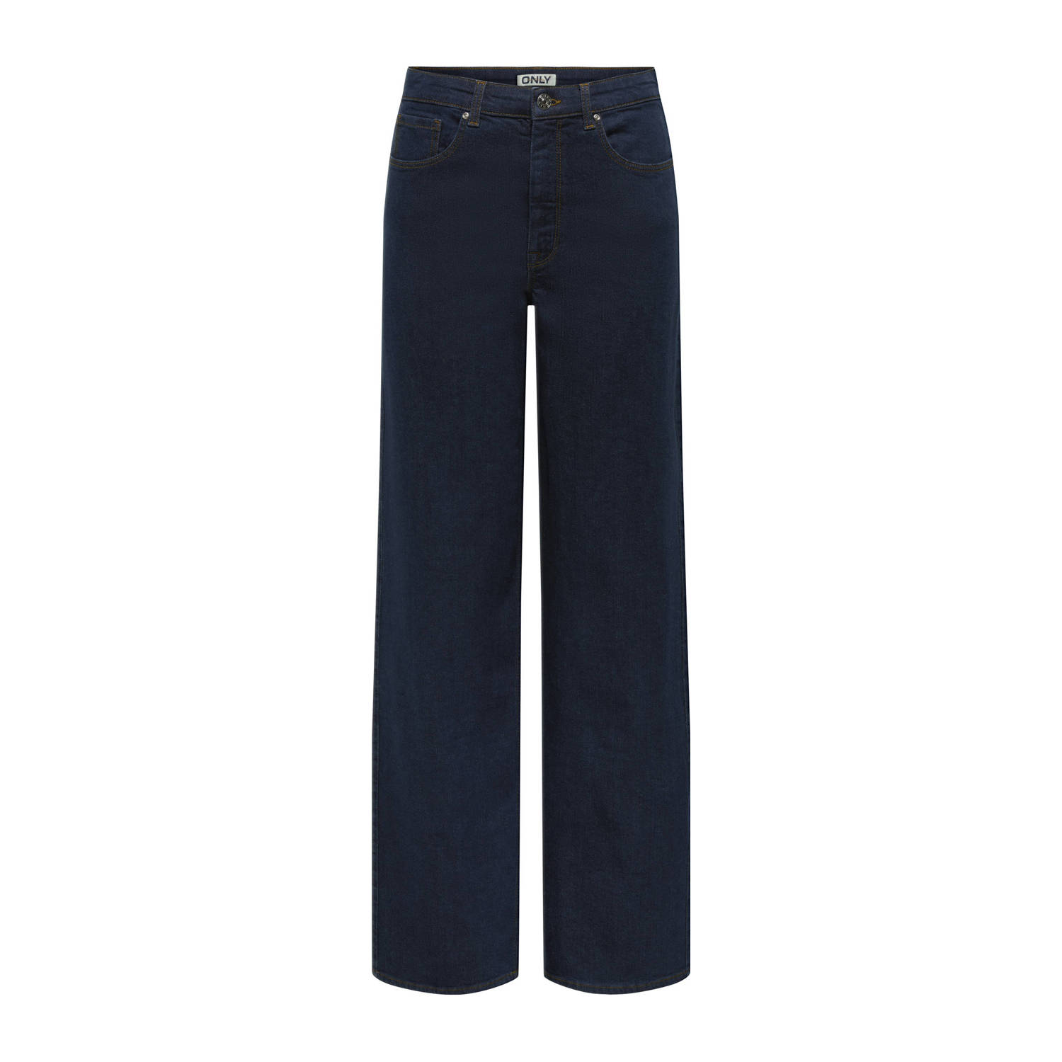 ONLY high waist wide leg jeans dark blue denim