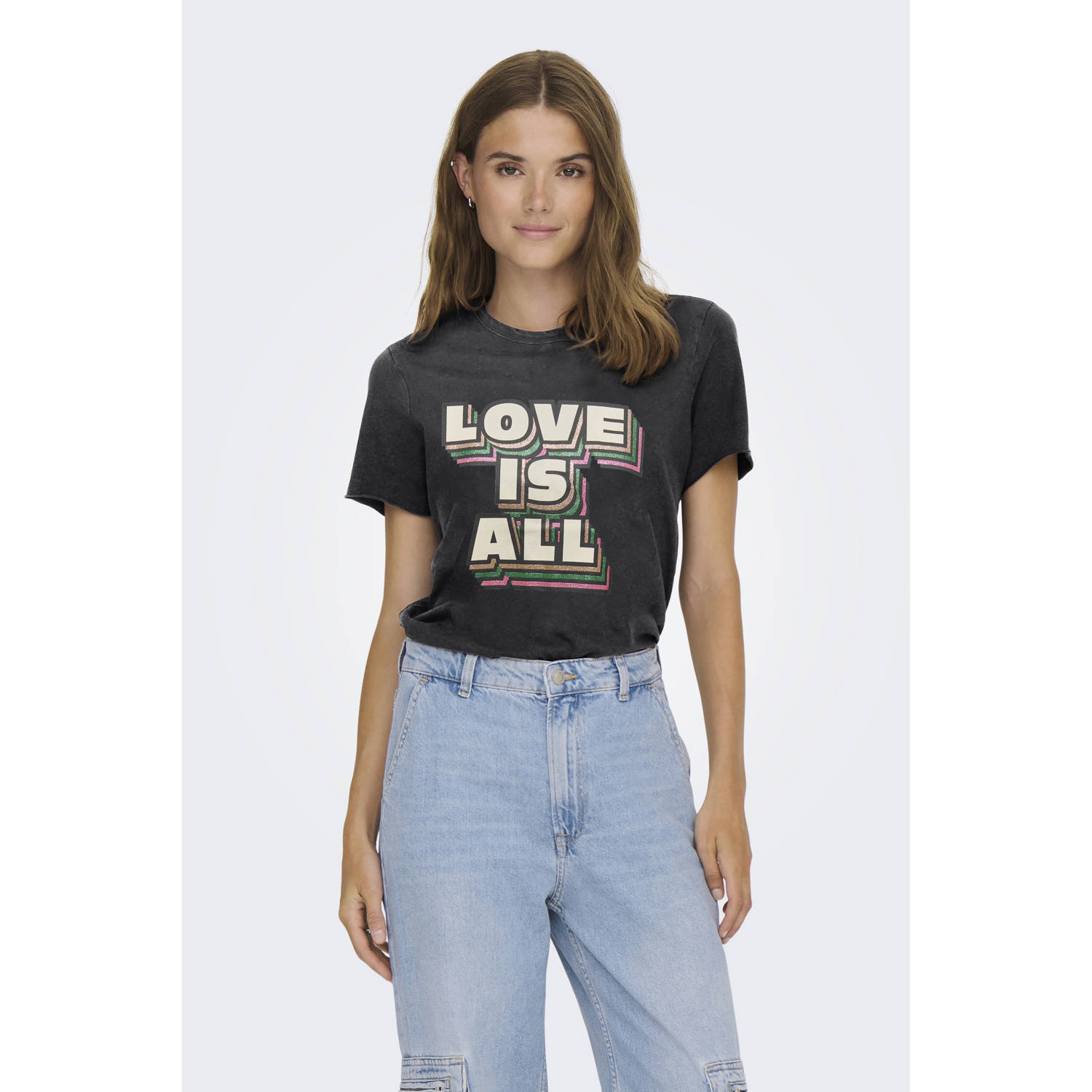 ONLY T-shirt grijs