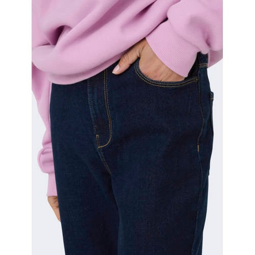 ONLY high waist flared jeans dark blue denim afbeelding