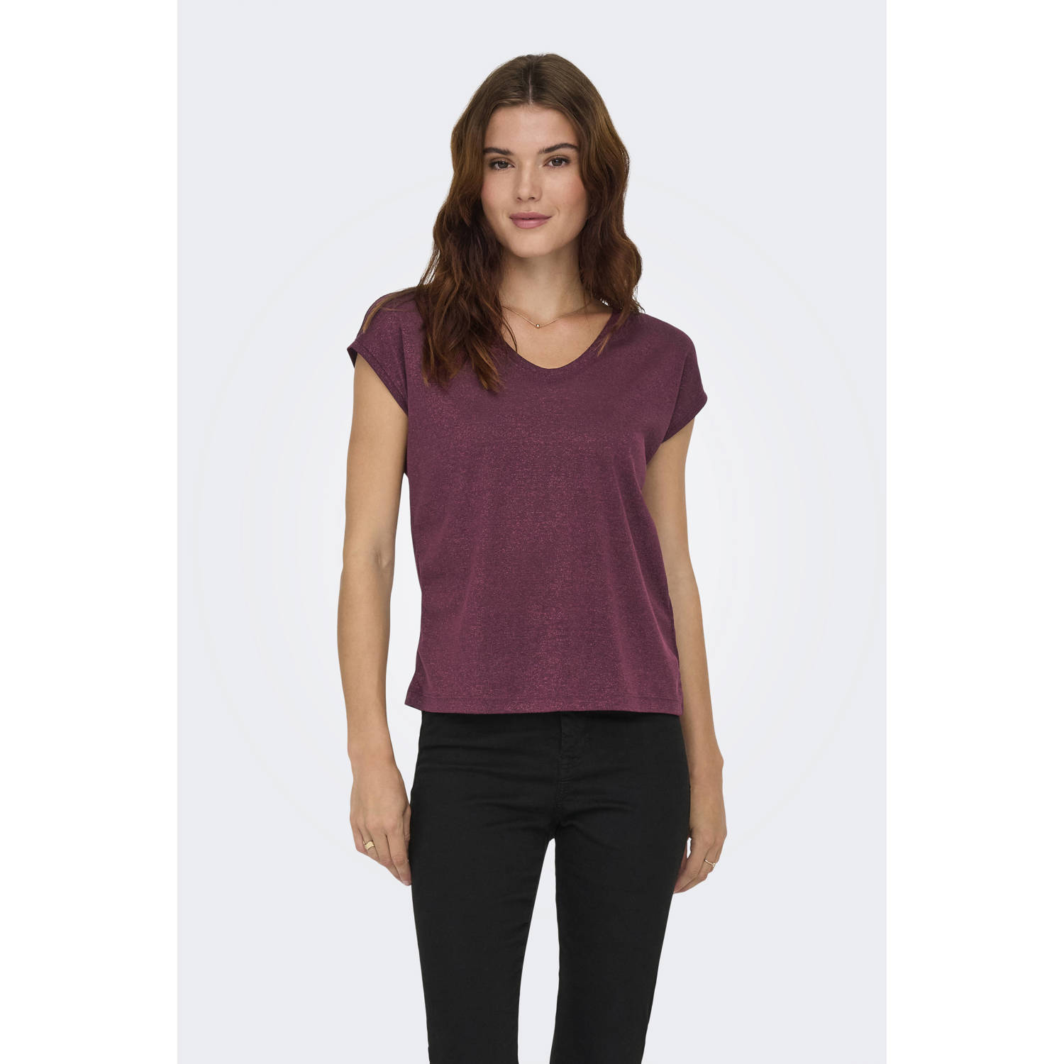 ONLY T-shirt met lurex
