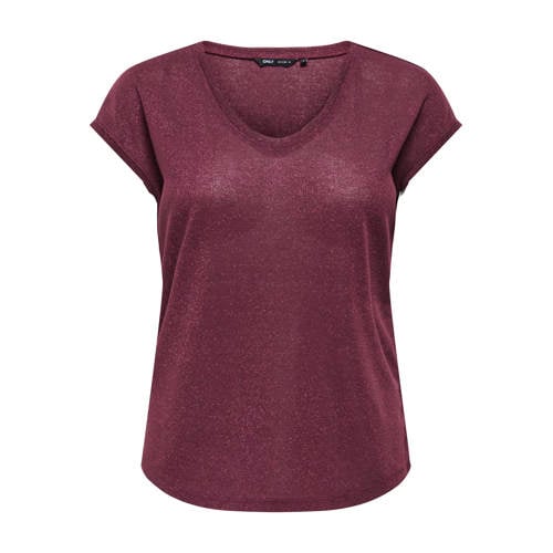 ONLY T-shirt met lurex afbeelding