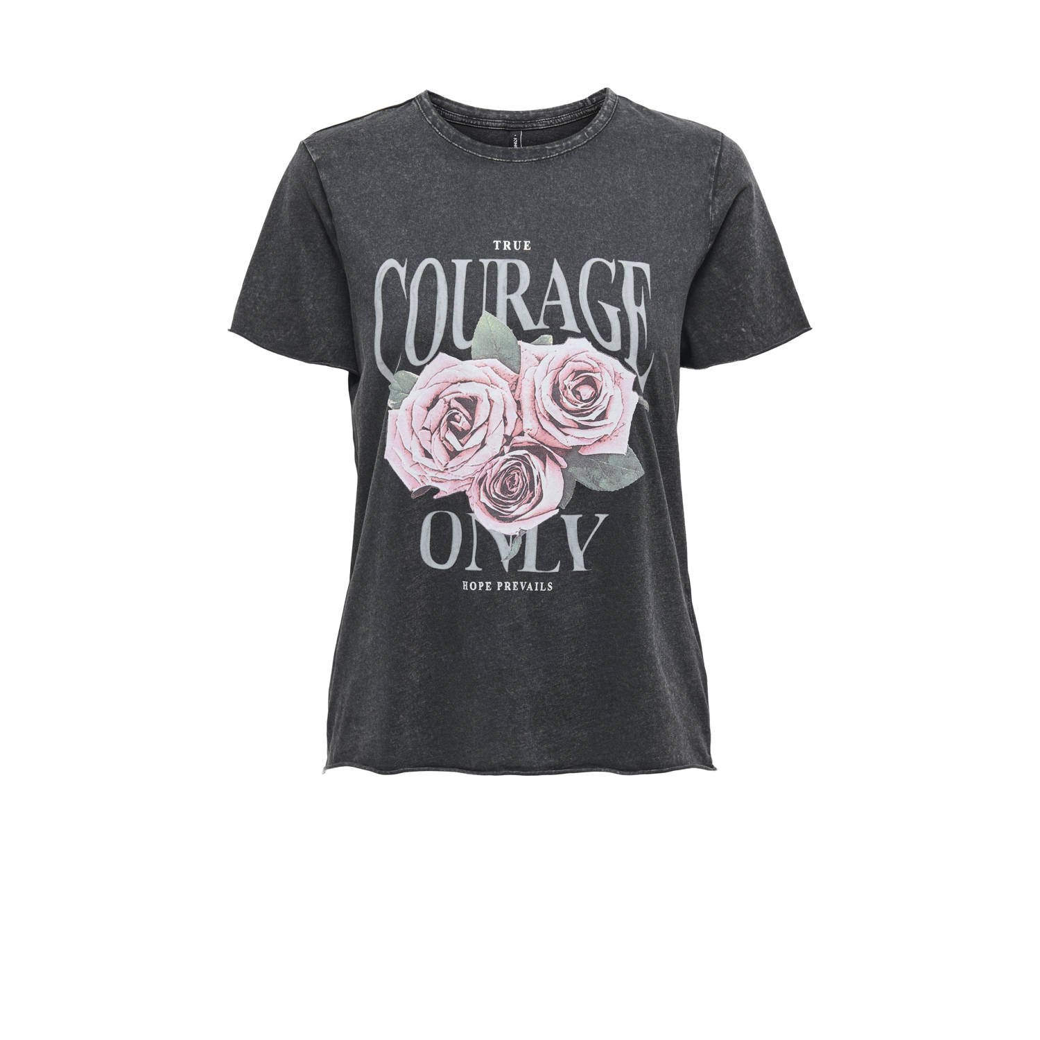 Only Shirt met ronde hals ONLLUCY REG S S TOP JRS NOOS
