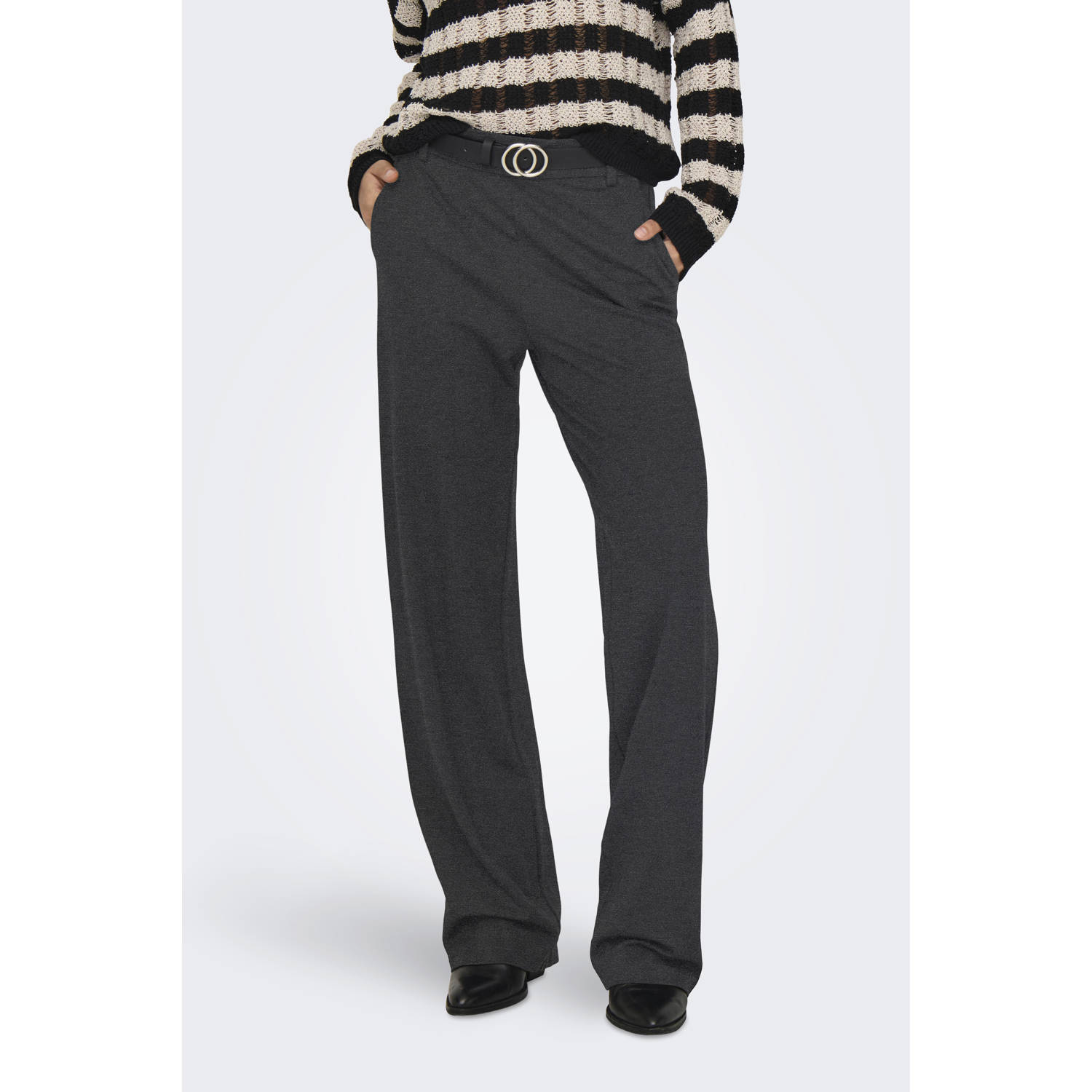 ONLY wide leg regular waist casual broek