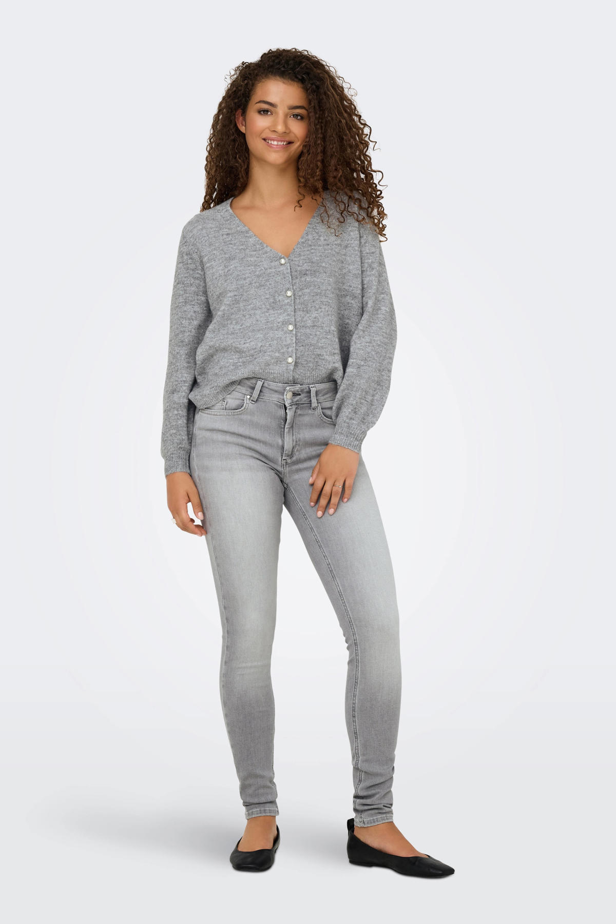 ONLY dam skinny jeans ONLRAIN - Dark Grey Denim
