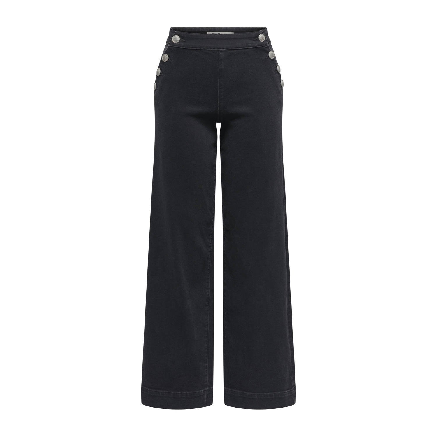 ONLY waist wide leg jeans zwart