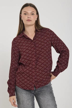 blouse donkerrood