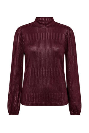 top donkerrood met lurex