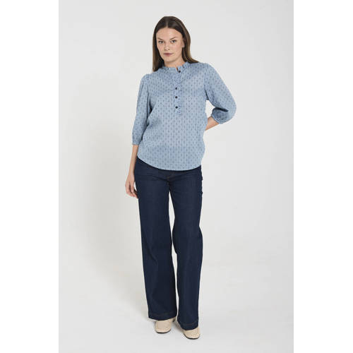 FREEQUENT wide leg jeans dark blue denim afbeelding