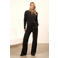 Lofty Manner straight high waist broek grijs