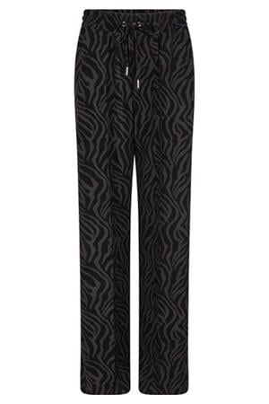 straight high waist broek grijs