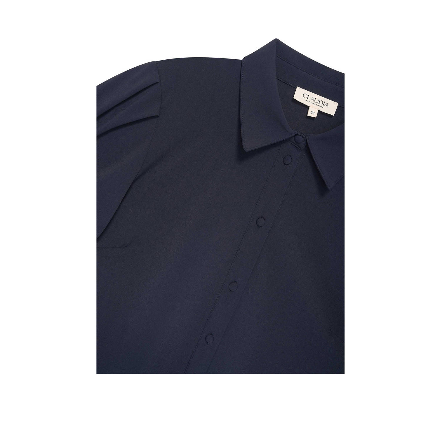 Claudia Sträter travelstof blouse donkerblauw