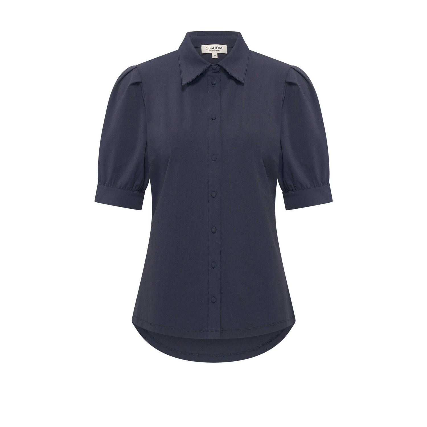 Claudia Sträter travelstof blouse donkerblauw