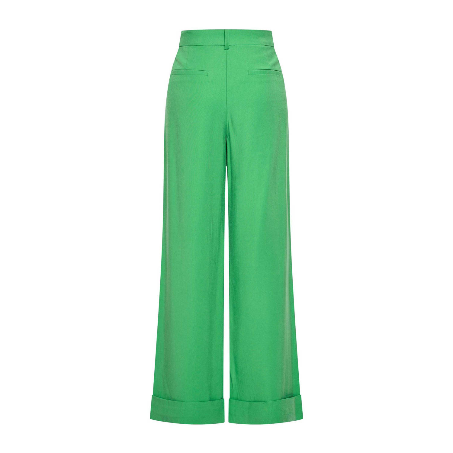 Claudia Sträter wide leg high waist broek lichtgroen