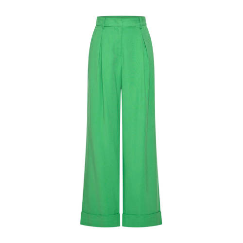 CLAUDIA BY CLAUDIA STRÄTER wide leg high waist broek lichtgroen afbeelding