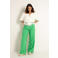 CLAUDIA BY CLAUDIA STRÄTER wide leg high waist broek lichtgroen