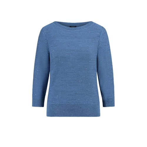 Claudia Sträter trui blauw gebreid afbeelding
