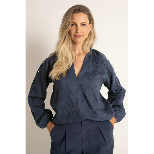 CLAUDIA BY CLAUDIA STRÄTER blouse donkerblauw afbeelding