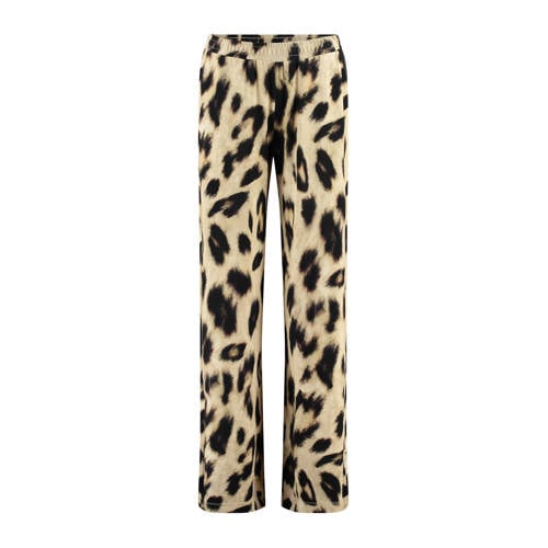 Claudia Sträter wide leg high waist broek beige afbeelding