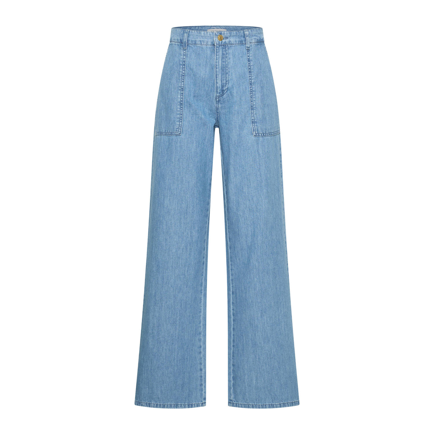 Claudia Sträter high waist wide leg jeans medium blue denim
