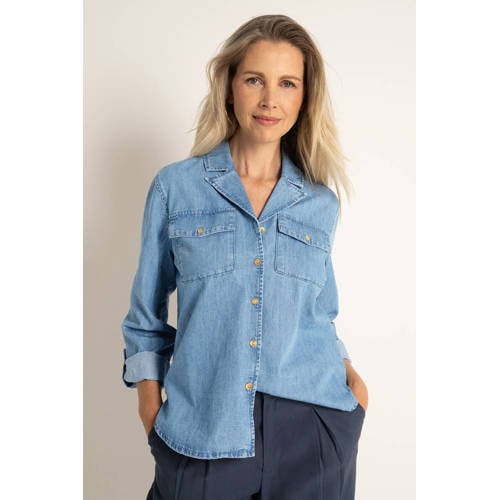 CLAUDIA BY CLAUDIA STRÄTER denim blouse medium blue denim afbeelding