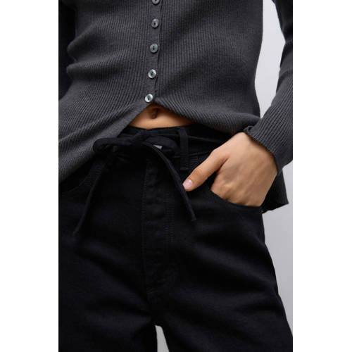 VERO MODA high waist wide leg jeans zwart afbeelding