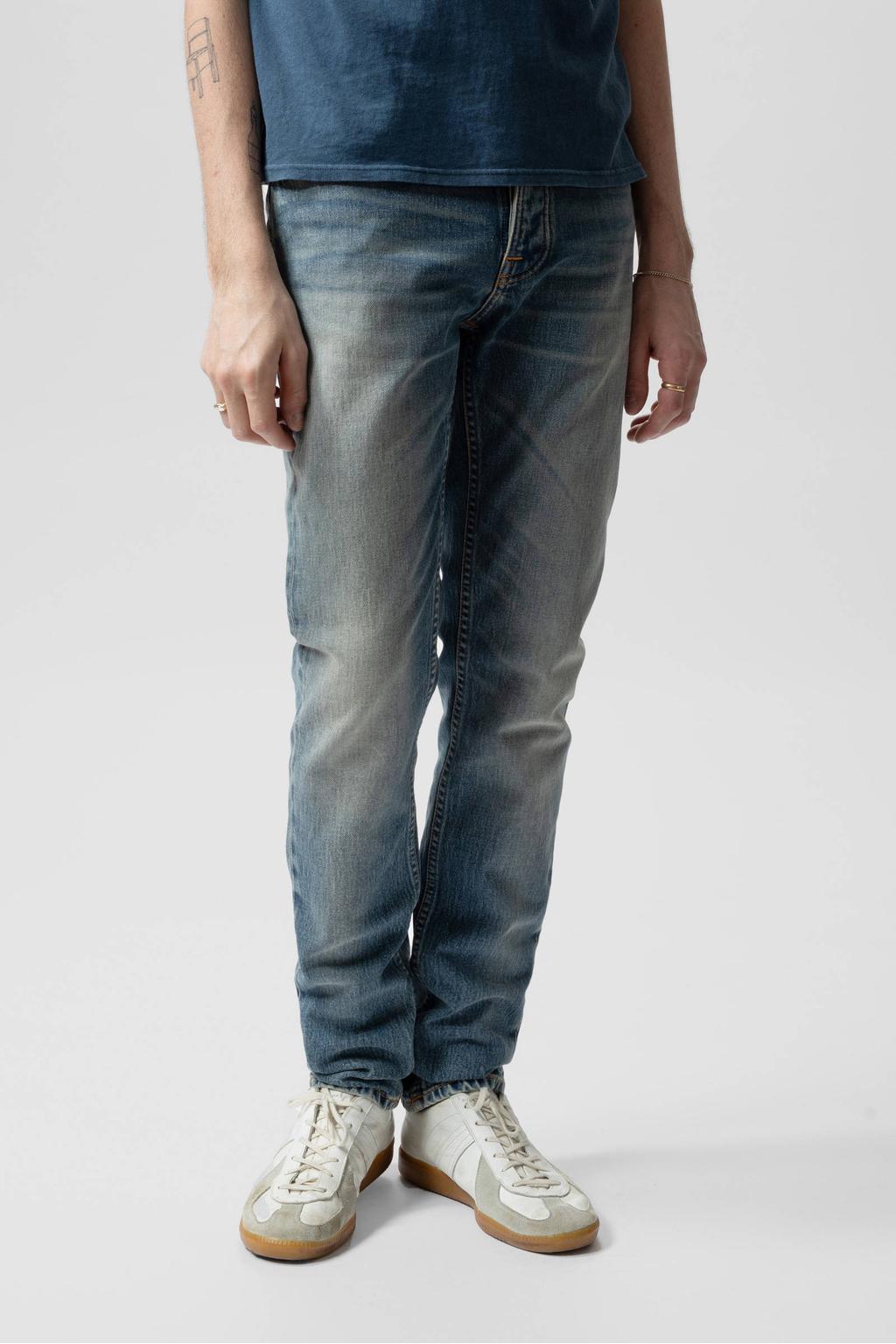Nudie Jeans Solid Ollie slim fit jeans blue clay