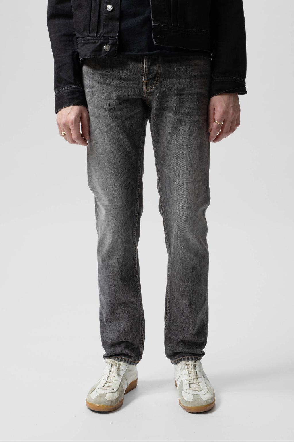 Nudie Jeans Steady Eddie II regular fit jeans grey crosshatch