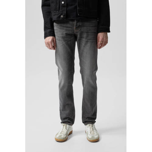 Nudie Jeans Steady Eddie II regular fit jeans grey crosshatch afbeelding
