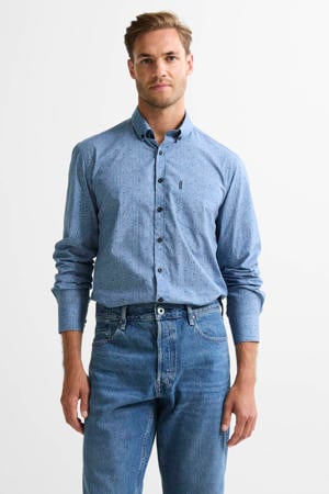 regular casual overhemd blauw