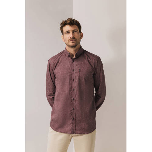State of Art regular casual overhemd donkerrood afbeelding