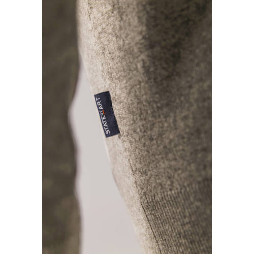 State of Art pullover met wol gebreid kaki afbeelding