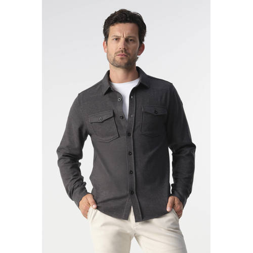 Campbell regular casual overhemd grijs afbeelding