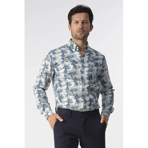 Campbell regular casual overhemd blauw afbeelding