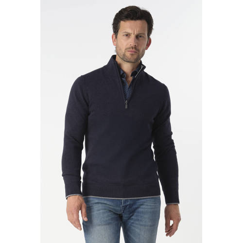 Campbell pullover fijn gebreid donkerblauw afbeelding