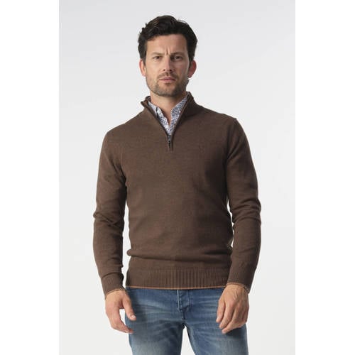 Campbell pullover fijn gebreid bruin afbeelding