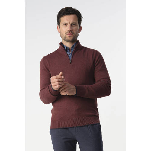 Campbell pullover fijn gebreid donkerrood afbeelding