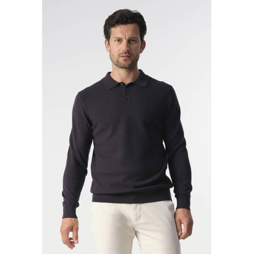 Campbell gebreide trui met wol donkerblauw afbeelding