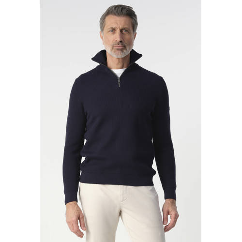 Campbell pullover rib gebreid donkerblauw afbeelding