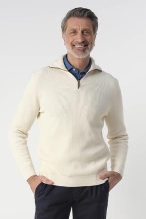 pullover rib gebreid ecru