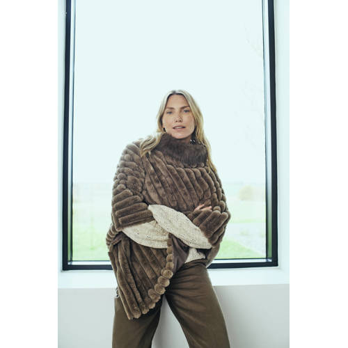 FREEQUENT poncho bruin afbeelding