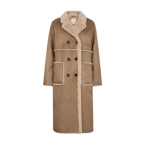 FREEQUENT faux fur jas bruin afbeelding