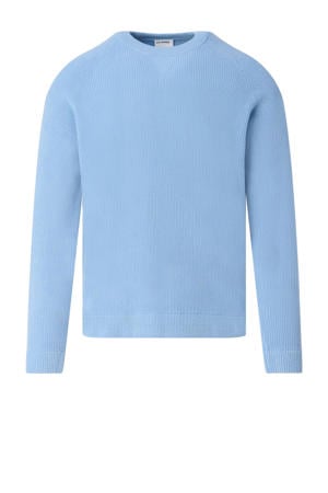 trui rib gebreid blauw