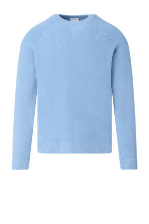 trui rib gebreid blauw