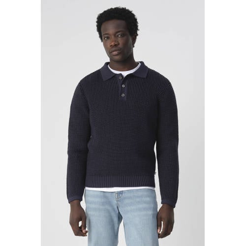 J.C. Rags trui gebreid blauw afbeelding