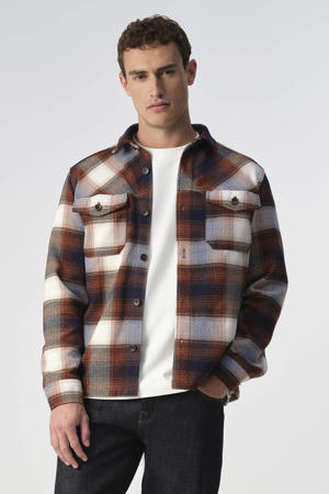 geruit overshirt bruin