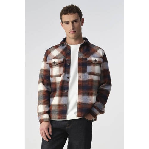 J.C. Rags geruit overshirt bruin afbeelding