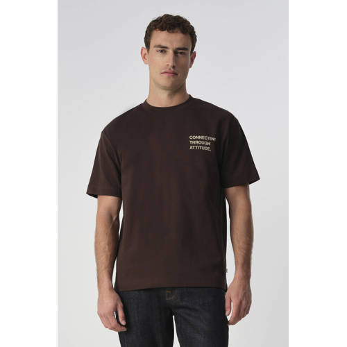 J.C. Rags relaxed T-shirt donkerbruin afbeelding