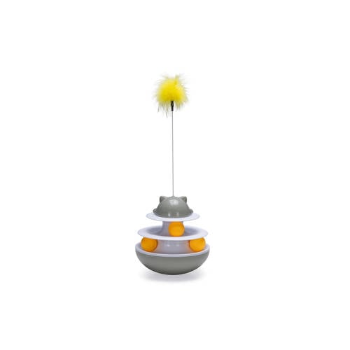 Beeztees interactief kattenspeelgoed pluche knisper Sapi (19x19x48 cm) afbeelding