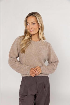 gebreide trui ecru met lurex