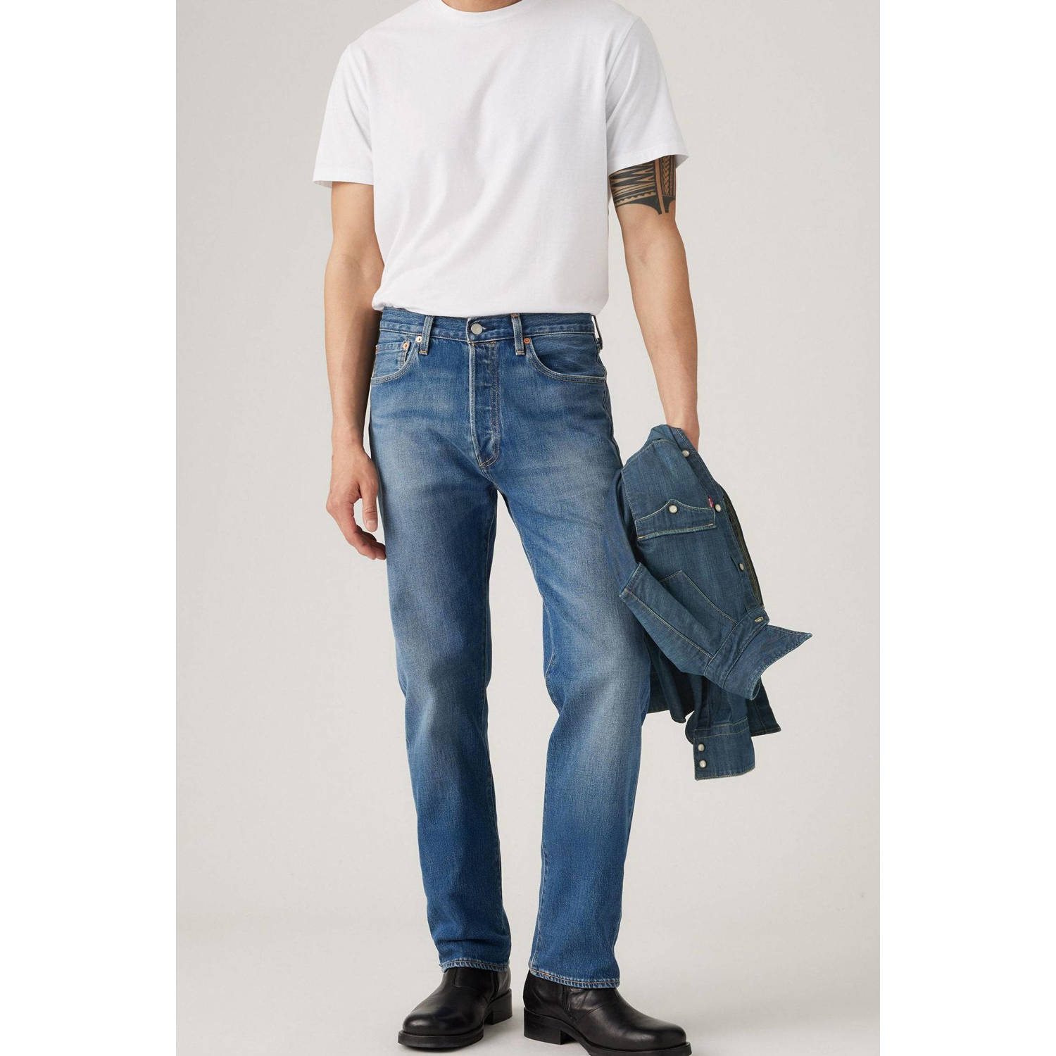 Levi's 501 straight leg jeans blauw